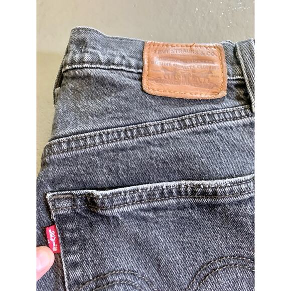 Levi's Ribcage Straight Faded Black Denim Jeans 27 - Picture 5 of 14